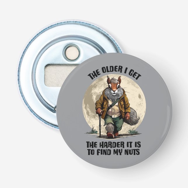Find My Nuts - funny squirrel Bottle Opener (Front)