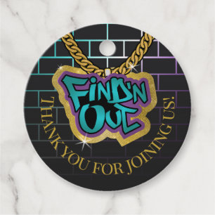 Find 'N Out Gender Reveal! Favour Tags