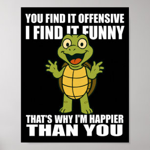 Find Offensive Find Funny Adult Humour Quote Poster