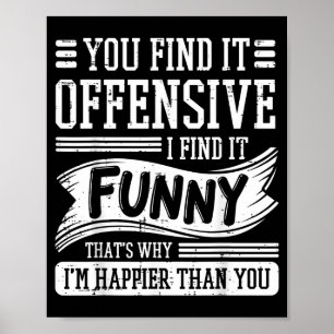 Find offensive find funny humor men women poster