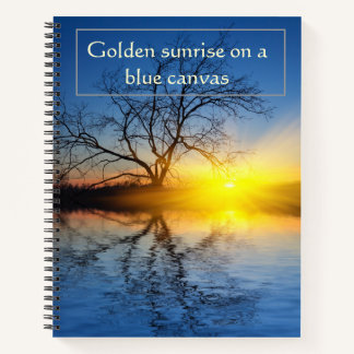 Find Peace In The Morning Mist Boat Notebook