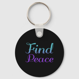 Find Peace Prevention Awareness Design Key Ring