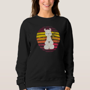 Find Peace Retro Vintage Sunset Yoga Alpaca Sweatshirt