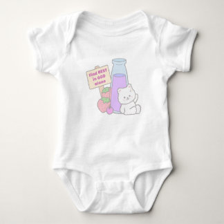 Find Rest in God with Cute Bear Design Baby Bodysuit