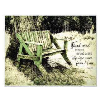 Find Rest My Soul (Weathered Bench) 8x11.5 Photo Print