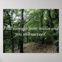 Find Strength From Within Inspirational Poster