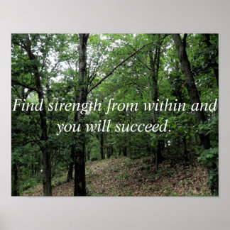 Find Strength From Within Inspirational Poster