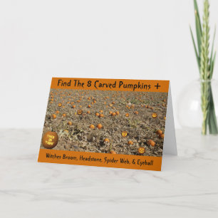 Find The 8 Carved Pumpkins + Card