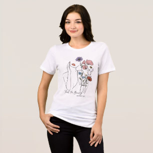 Find The Beauty In Everyday Quote with Flower Tri-Blend Shirt