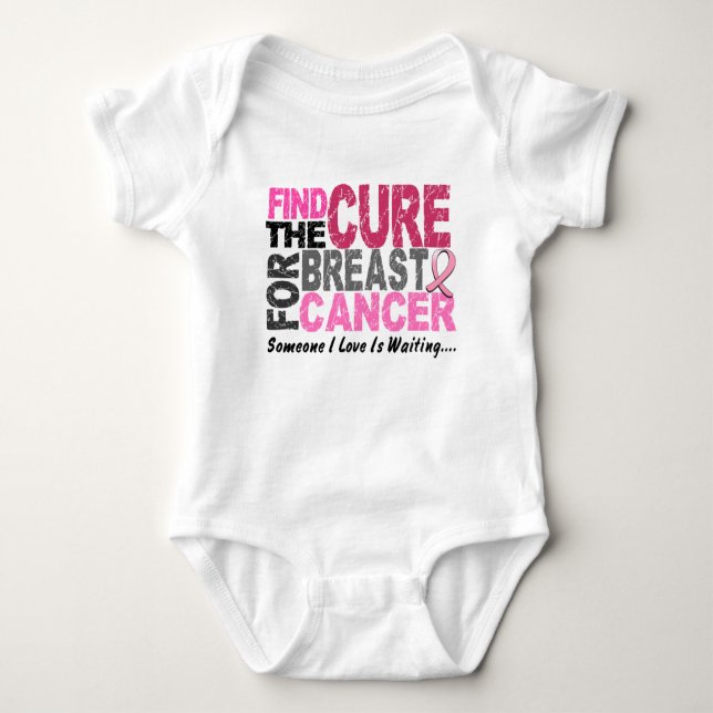 Find The Cure For Breast Cancer Baby Bodysuit (Front)