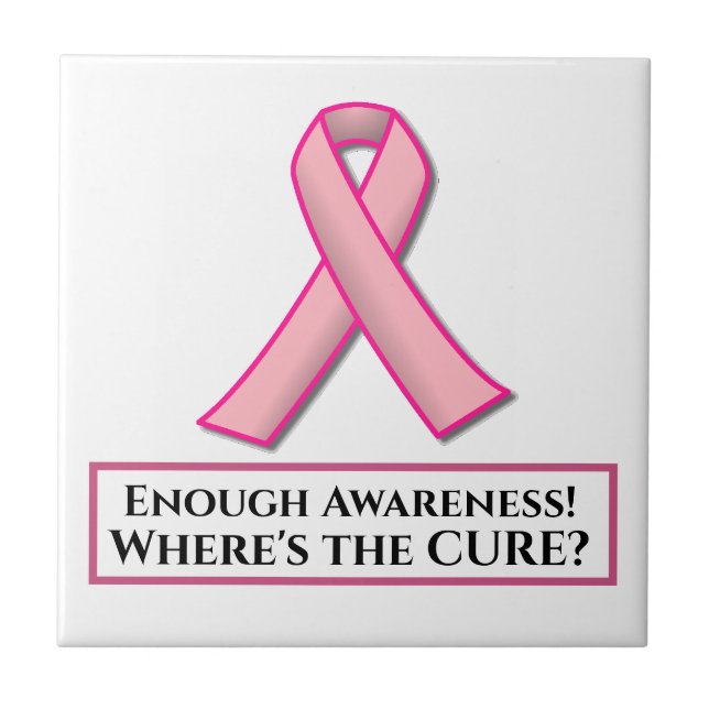 Find the Cure for breast cancer Ceramic Tile (Front)