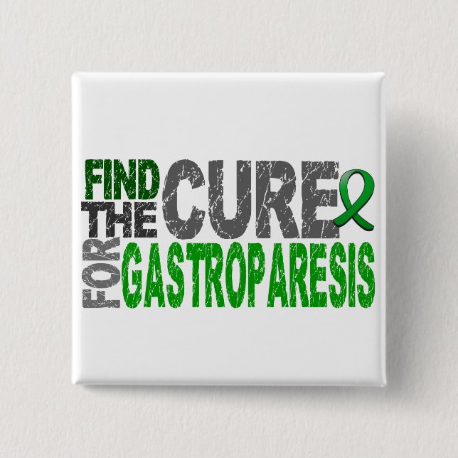 Find The Cure Gastroparesis 15 Cm Square Badge (Front)