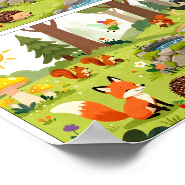 Find the Differences Challenge – Kids Learning Poster (Corner)