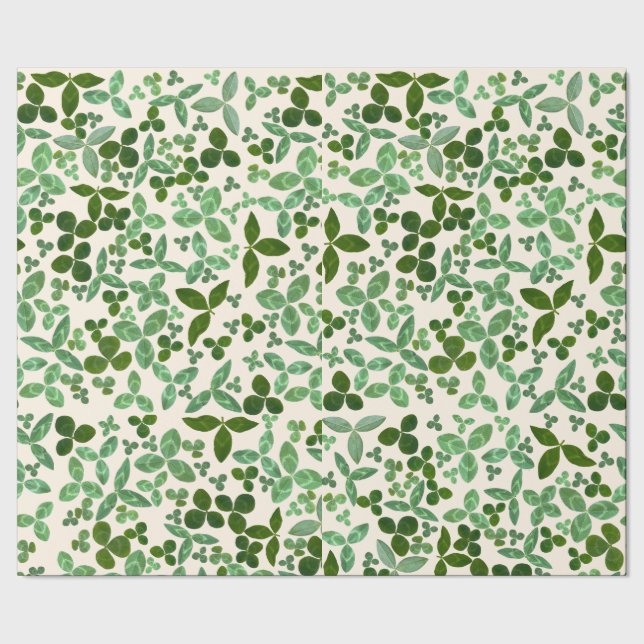 Find the four leaf clovers - St. Patrick's day  Wrapping Paper (Seam)