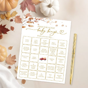 Find The Guest Baby Bingo Game Invitation