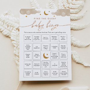 Find The Guest Baby Bingo Game Twinkle Star Invitation