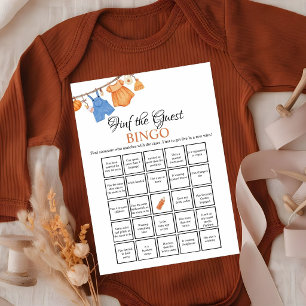 Find the Guest Baby shower bingo Game Card