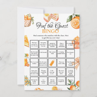 Find the Guest Baby shower bingo Game Card