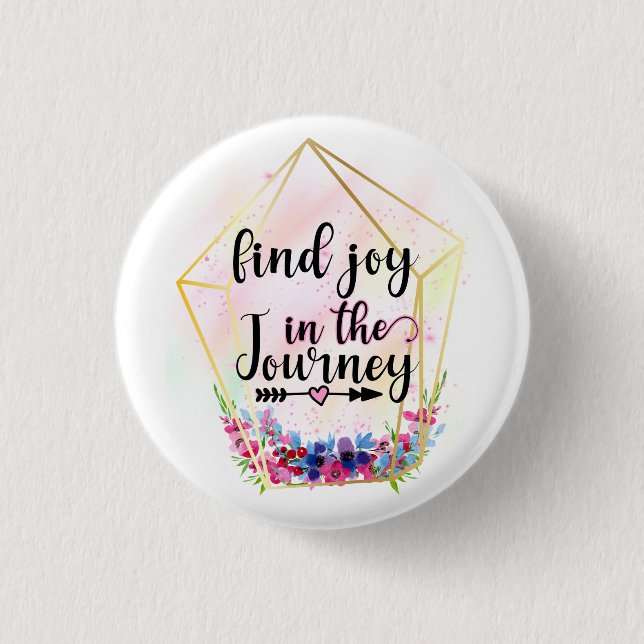 Find The Joy In The Journey 3 Cm Round Badge (Front)