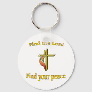 Find the Lord find your peace Key Ring