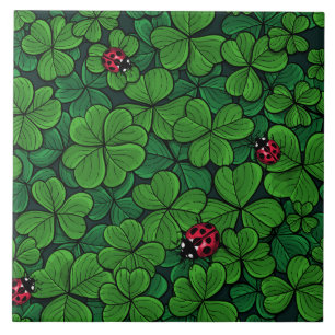 Find the lucky clover ceramic tile