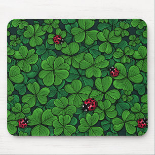 Find the lucky clover mouse pad