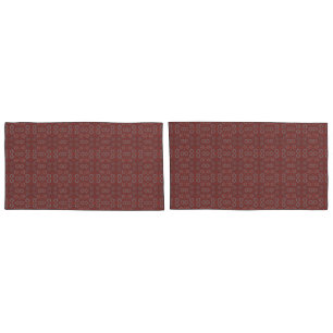 Find the Rabbit, rustic pattern, grey & terracotta Pillowcase