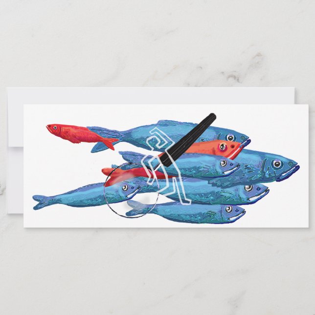 Find the red herrings crime mystery party invitation (Front)