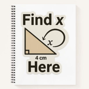 Find X Math Joke Sticker – Funny Geometry Pun  Notebook