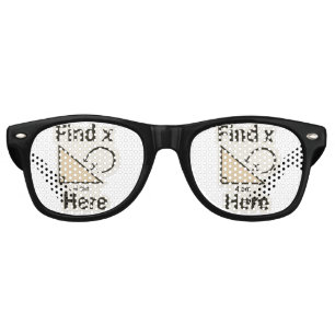 Find X Math Joke Sticker – Funny Geometry Pun Retro Sunglasses