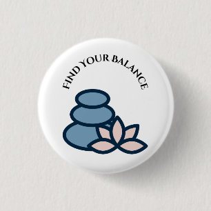 Find Your Balance 3 Cm Round Badge