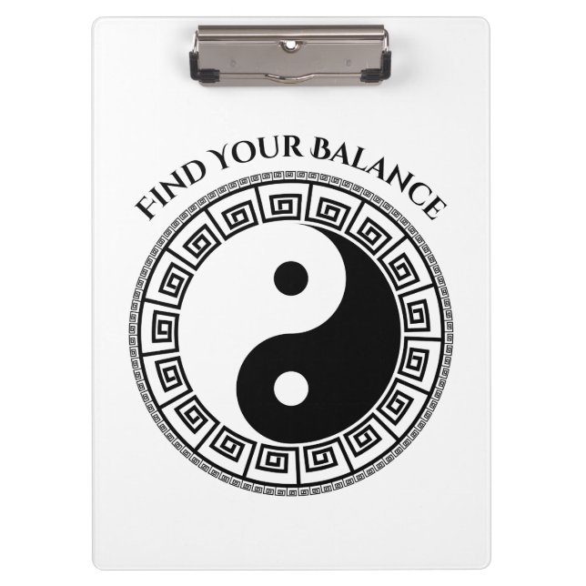 Find Your Balance Clipboard (Front)