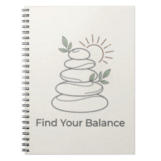 Find Your Balance Zen Aesthetic Notebook