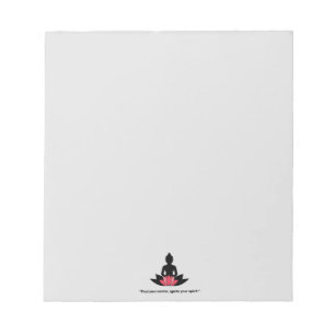 "Find your centre, ignite your spirit." YOGA LOVER Notepad