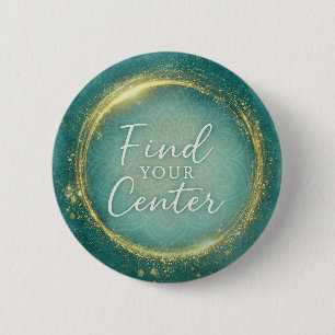 Find Your Centre Mandala Watercolor Spiritual 6 Cm Round Badge