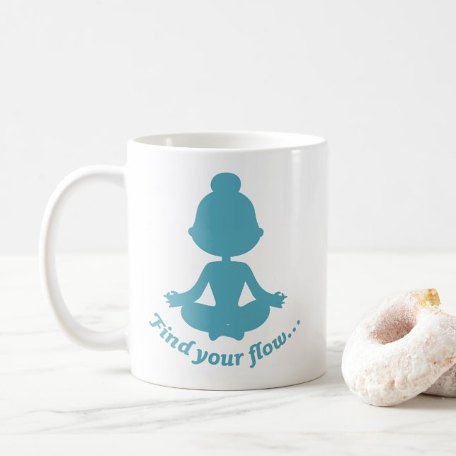 Find Your Flow Mug (Cyan) (With Donut)