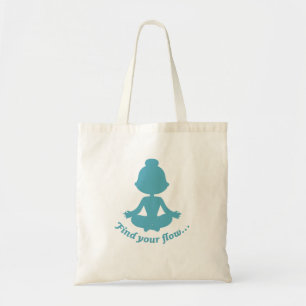 Find Your Flow Tote Bag (Cyan)