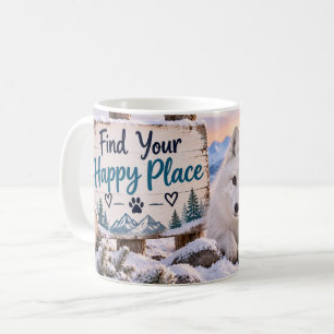 Find Your Happy Place Arctic Fox Mug