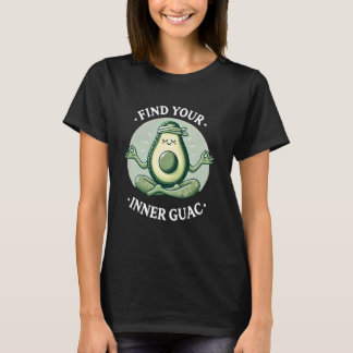 Find Your Inner Guac Funny Yoga Avocado Design Gra T-Shirt