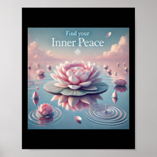 Find Your Inner Peace Awareness Campaign Sticker Poster