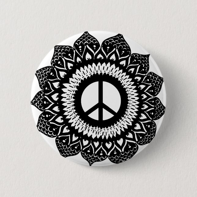 Find your inner peace | Mandala Design 6 Cm Round Badge (Front)