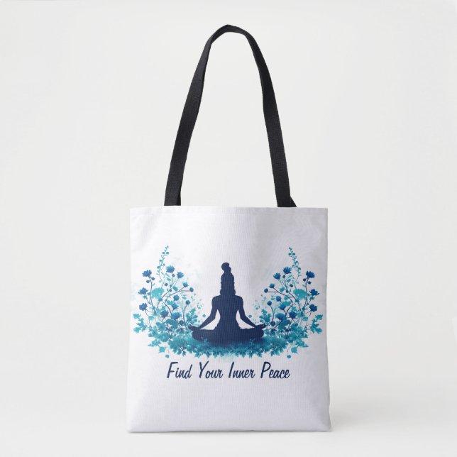 Find Your Inner Peace Meditation Tote Bag (Front)