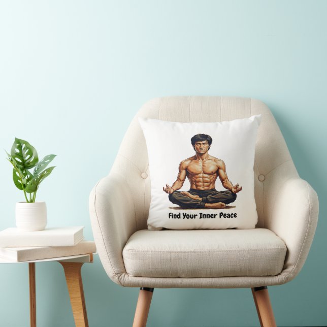 Find Your Inner Peace Throw Pillow (Chair)