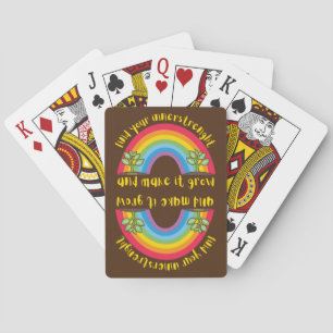 FIND YOUR INNERSTRENGHT AND MAKE IT GROW rainbow Playing Cards