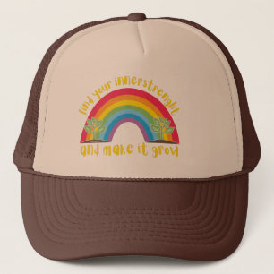 FIND YOUR INNERSTRENGHT AND MAKE IT GROW rainbow Trucker Hat