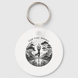 Find Your Lance Nature's Harmony Yoga Lovers Key Ring