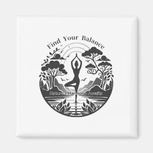 Find Your Lance Nature's Harmony Yoga Lovers  Magnet