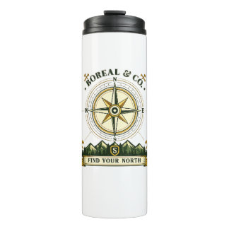 Find Your North Compass Badge | BOREAL & CO Thermal Tumbler