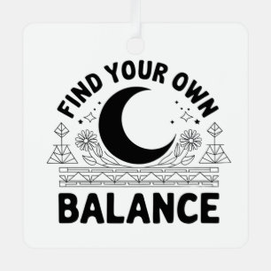 Find Your Own Balance Metal Tree Decoration