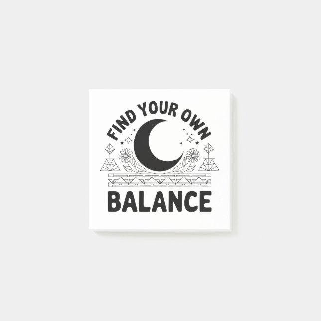 Find Your Own Balance Post-it Notes (Front)